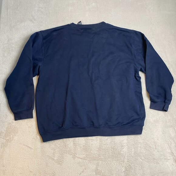 Bugle Boy Mens Sweatshirt Size XL Navy Blue Crewneck Pullover Classic Casual - Picture 8 of 8